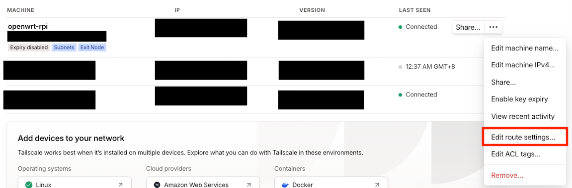 tailscale-machines